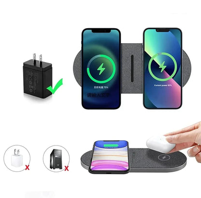 LumenWave | Elegant 3 in 1 Wireless Charging Station for iPhone and More 3