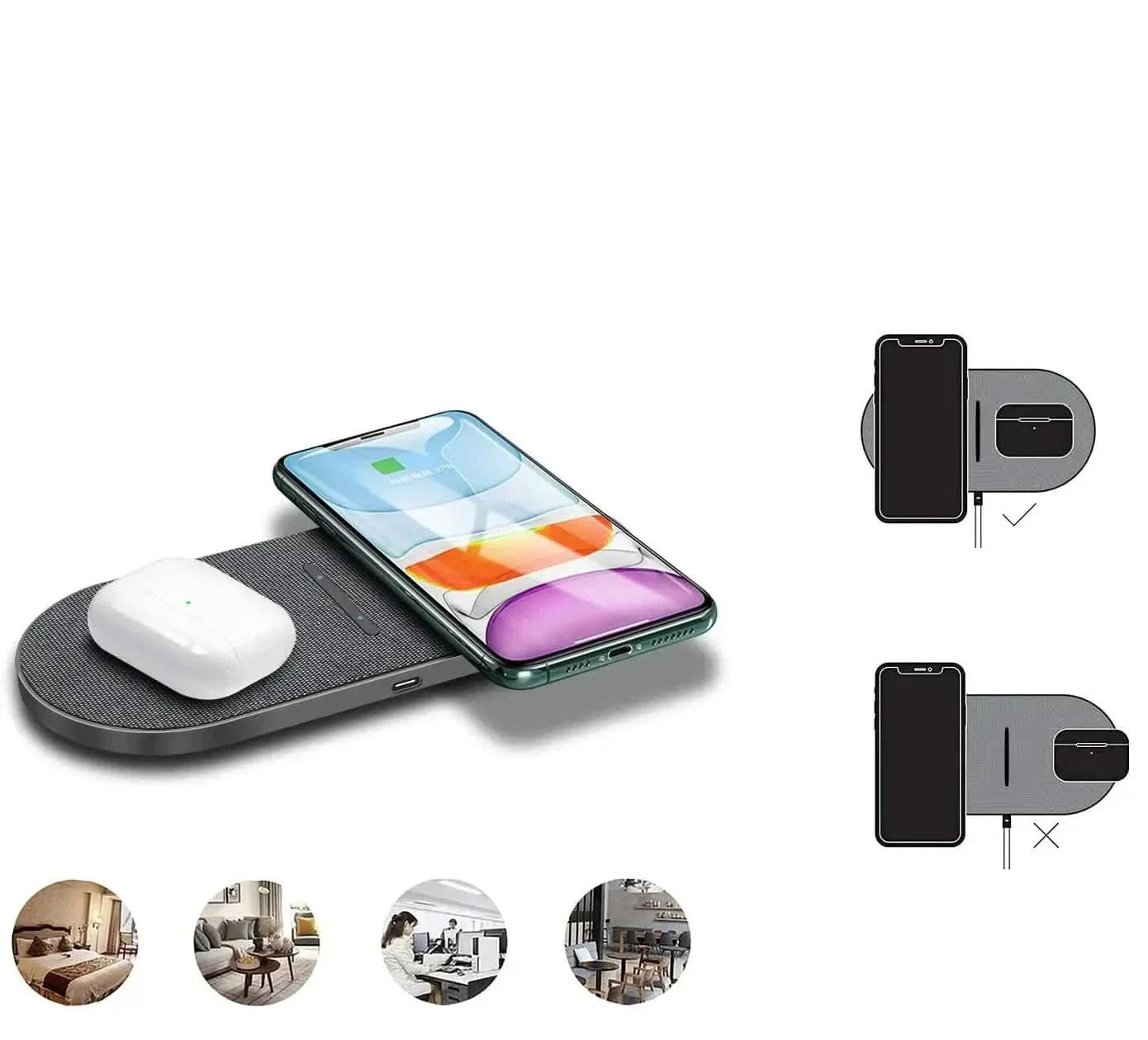 LumenWave | Elegant 3 in 1 Wireless Charging Station for iPhone and More 5