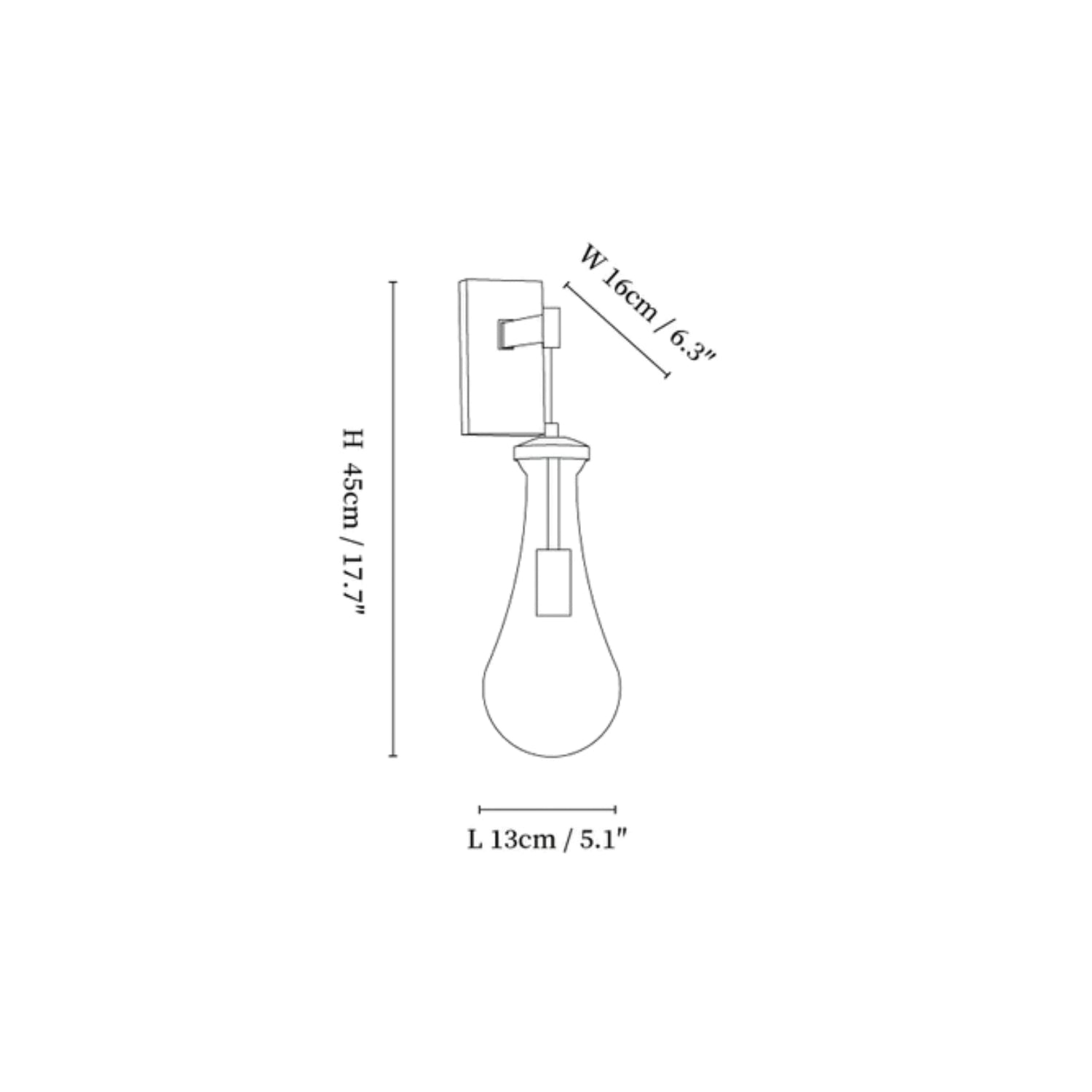 Lumenara | Elegant Modern Brass Wall Sconce Lighting with Glass Drop 2