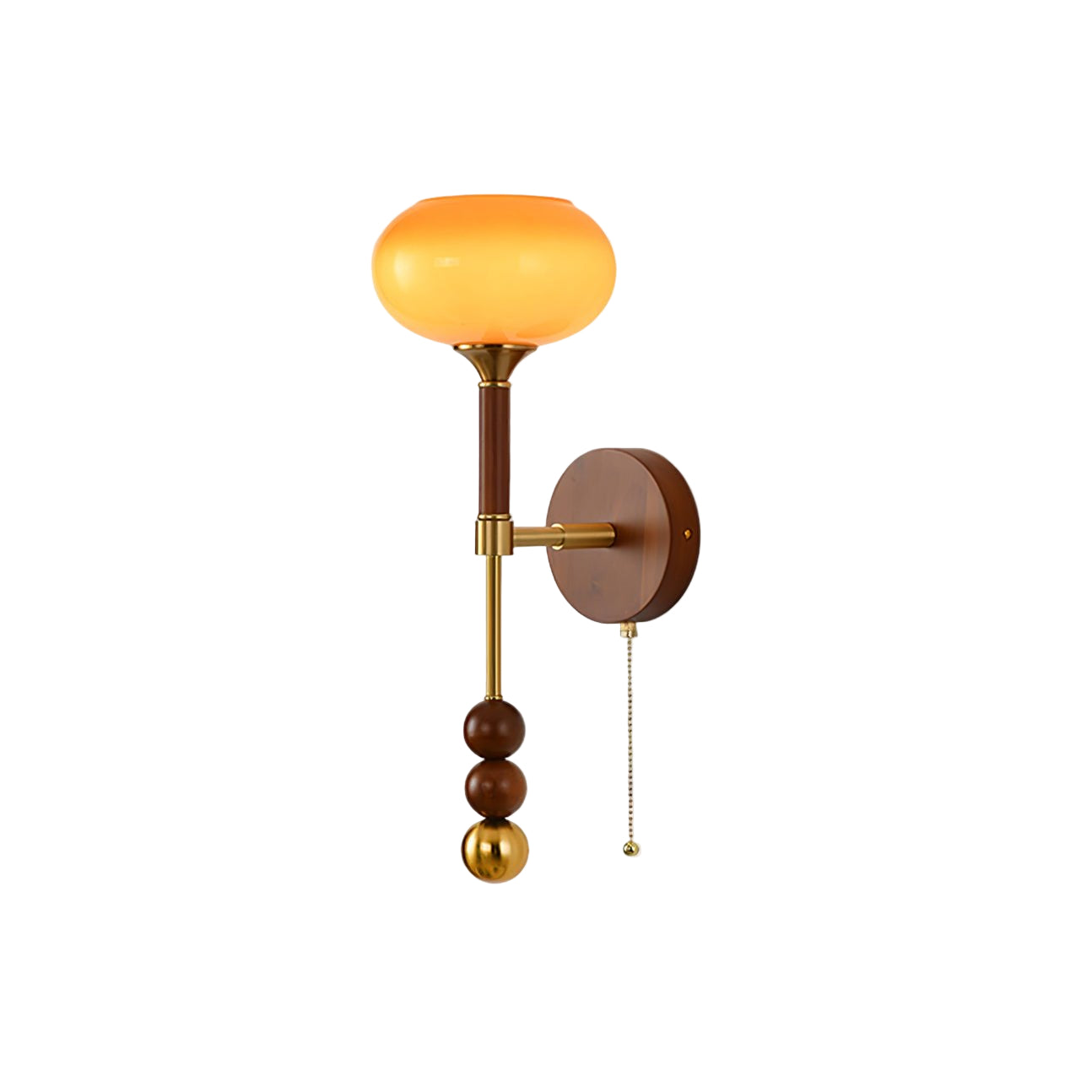 Lumenara | Elegant Vintage Wood Brass Wall Sconce Lighting Fixture 1