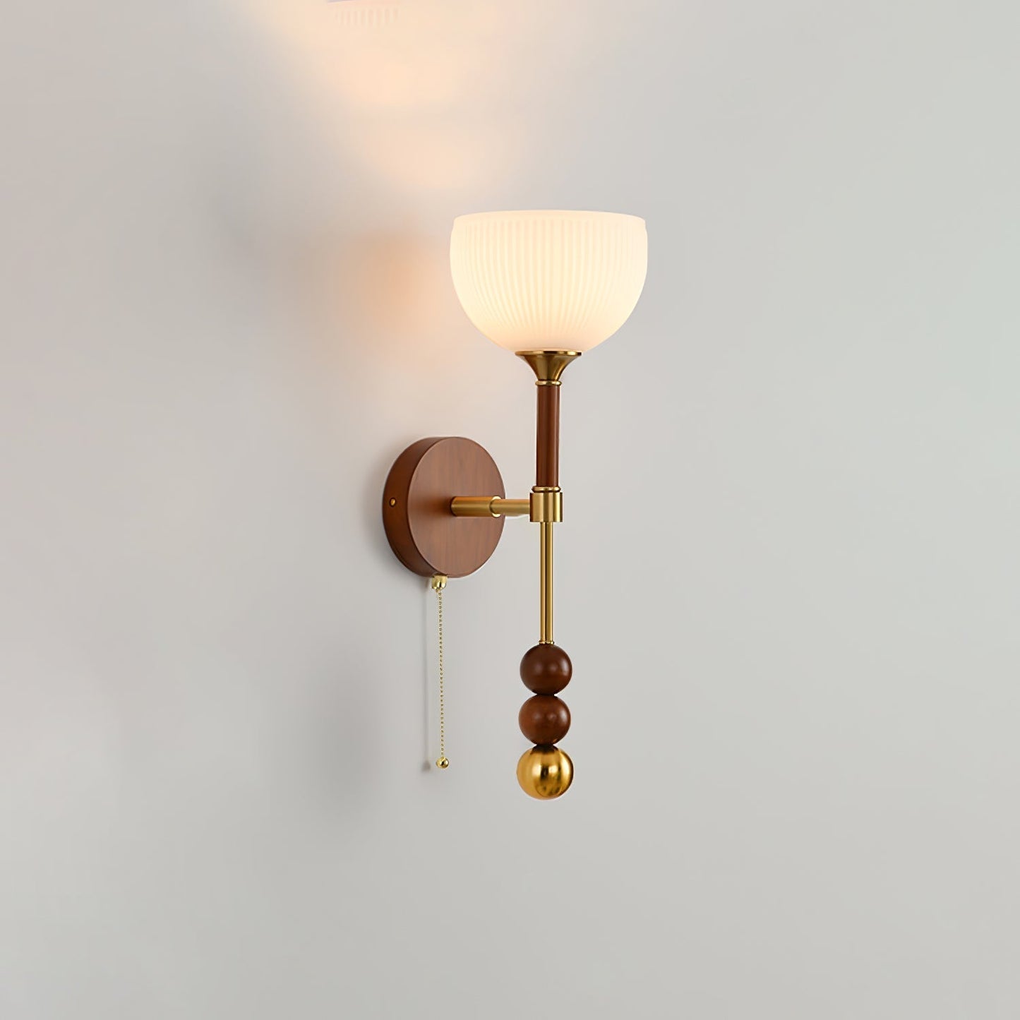 Lumenara | Elegant Vintage Wood Brass Wall Sconce Lighting Fixture 14
