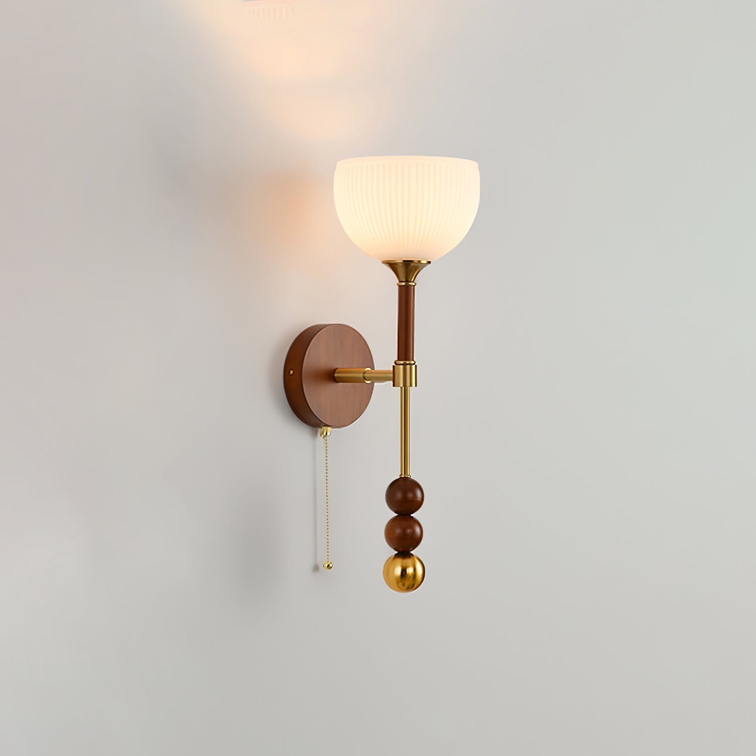 Lumenara | Elegant Vintage Wood Brass Wall Sconce Lighting Fixture 14