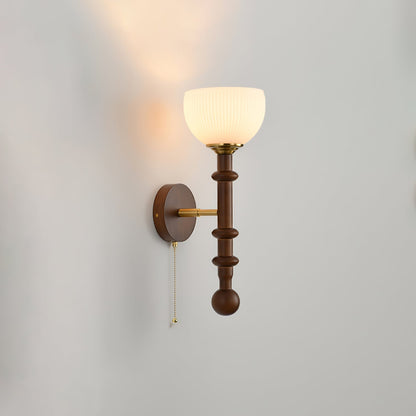 Lumenara | Elegant Vintage Wood Brass Wall Sconce Lighting Fixture 15