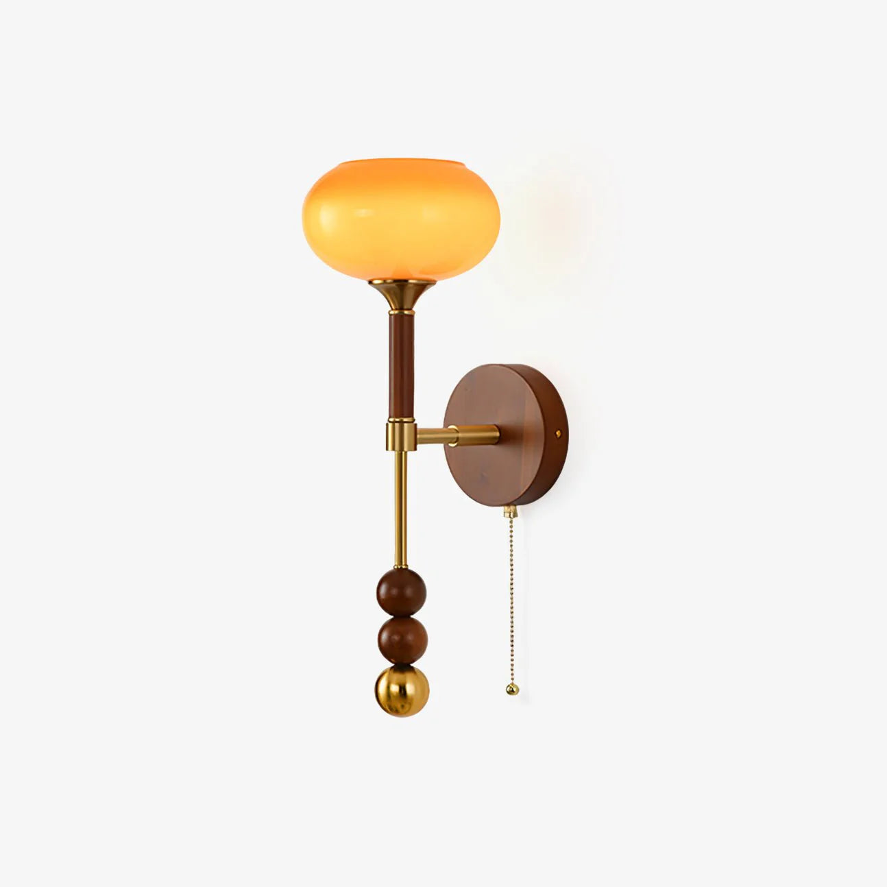 Lumenara | Elegant Vintage Wood Brass Wall Sconce Lighting Fixture 2