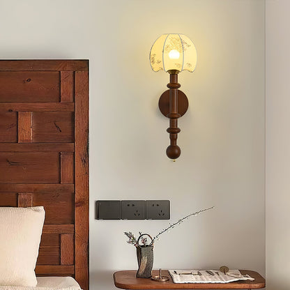 Lumenara | Elegant Vintage Wood Brass Wall Sconce Lighting Fixture 6