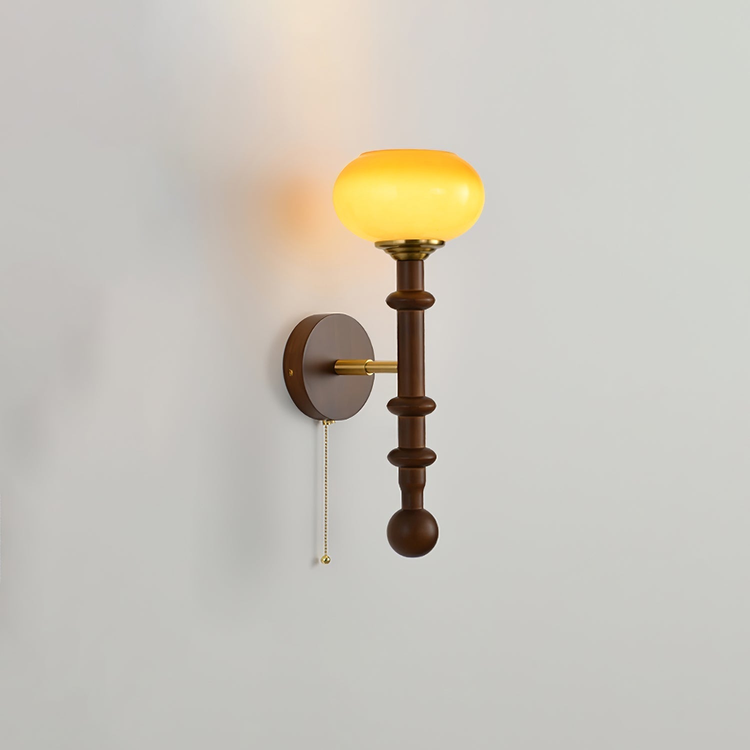 Lumenara | Elegant Vintage Wood Brass Wall Sconce Lighting Fixture 9