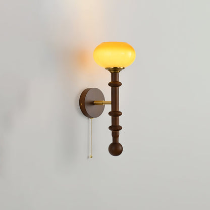 Lumenara | Elegant Vintage Wood Brass Wall Sconce Lighting Fixture 9