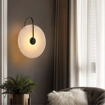 Lumenda | Modern Alabaster Marble LED Wall Lamp for Elegant Interiors 3