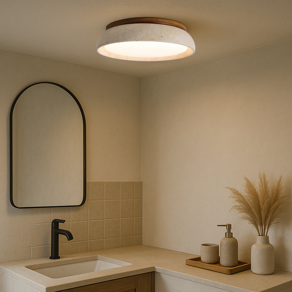 Elegant Stone Effect Ceiling Light - Lusomart