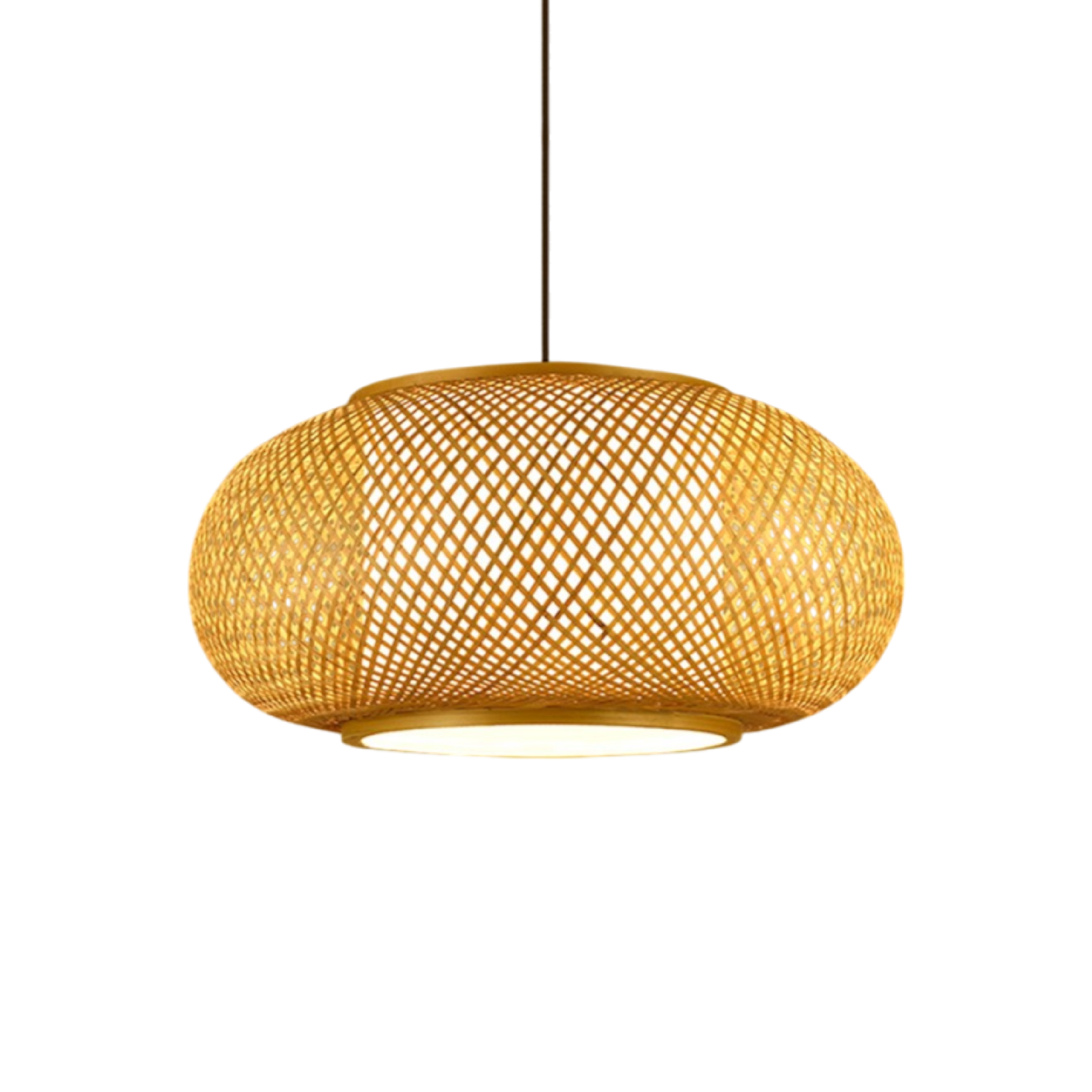 Natural Bamboo Hanging Light Fixture - Lusomart