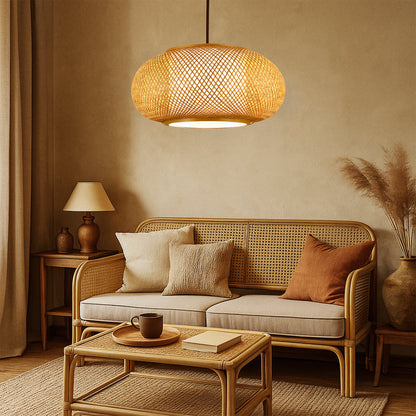 Lumetriq | Vintage Bamboo Pendant Lamp for Warm Natural Lighting 3