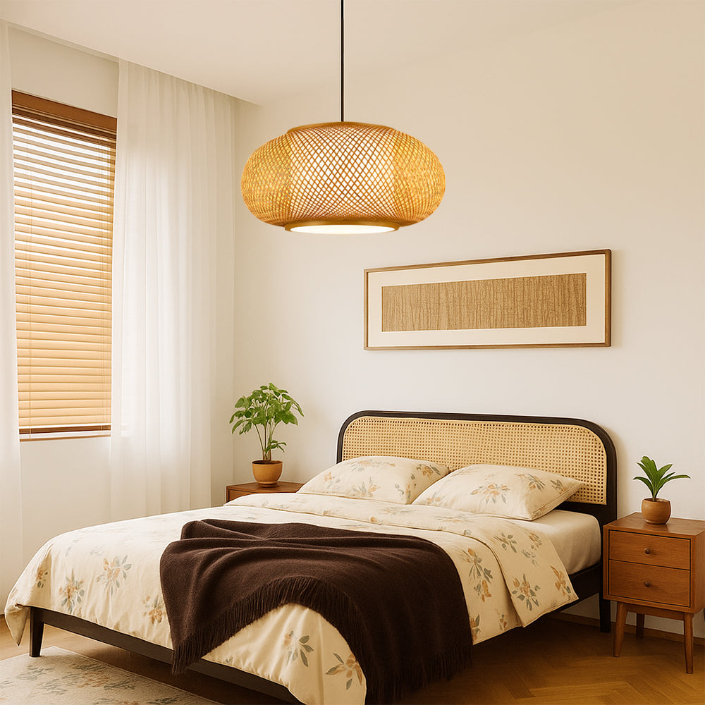 Lumetriq | Vintage Bamboo Pendant Lamp for Warm Natural Lighting 4