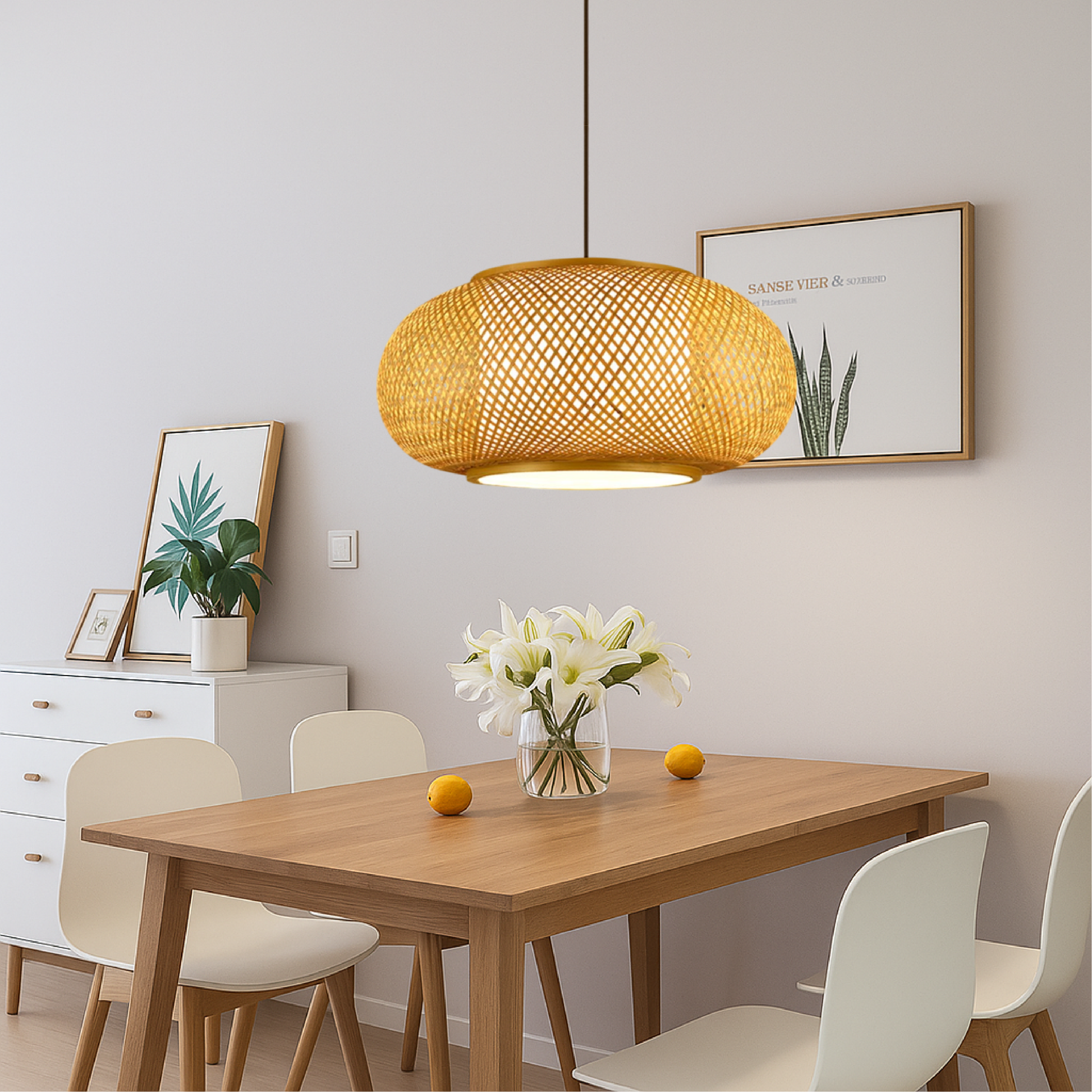 Lumetriq | Vintage Bamboo Pendant Lamp for Warm Natural Lighting 5