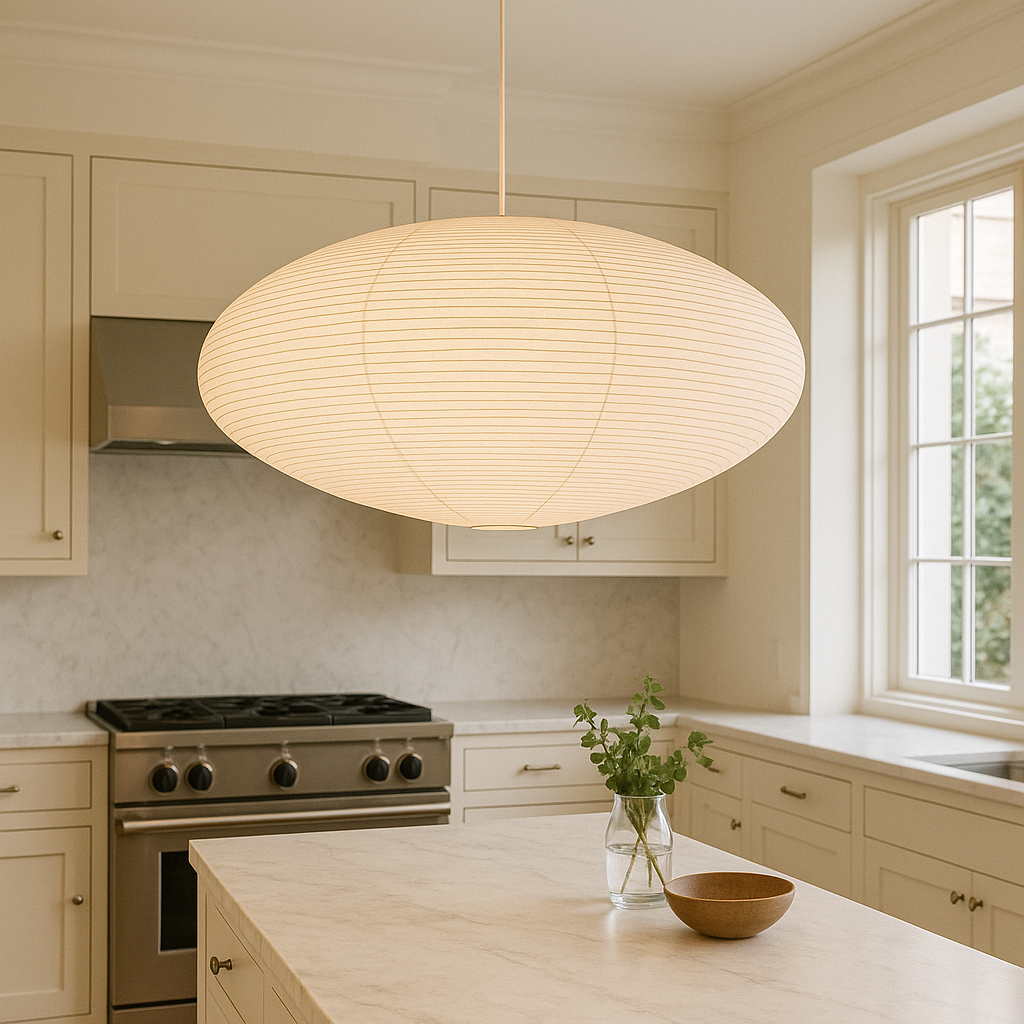 Lumeviah | Japanese Paper Pendant Lamp in Vintage Wabi Style 3