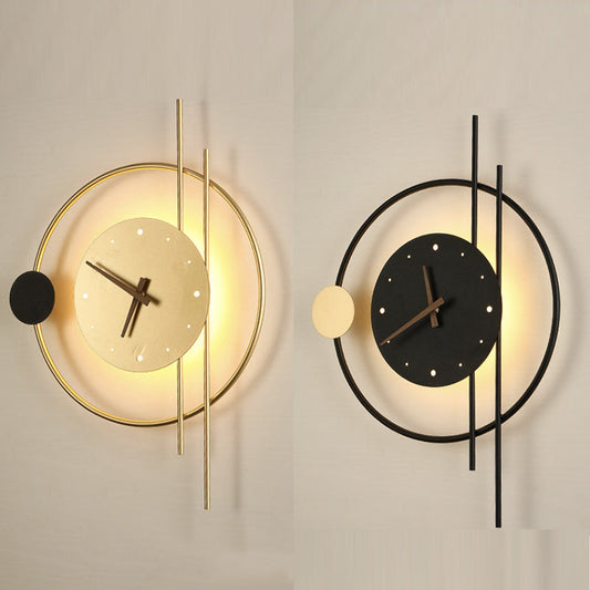 Modern LED Wall Light Clock - Lusomart
