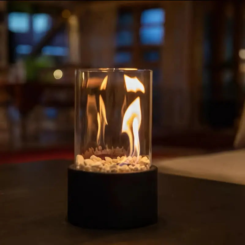 Contemporary Glass Portable Fire Pit