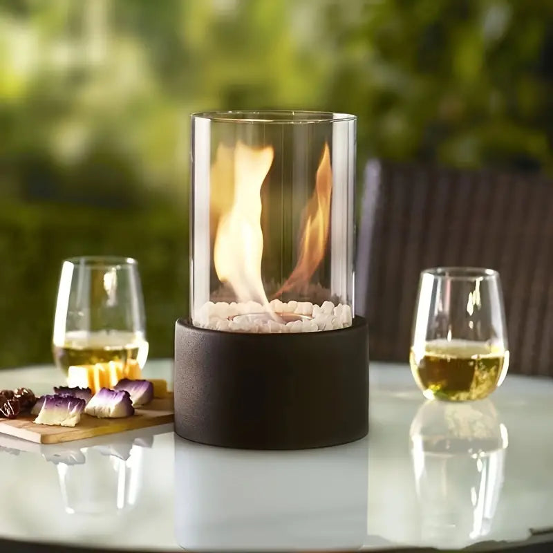 Contemporary Glass Portable Fire Pit