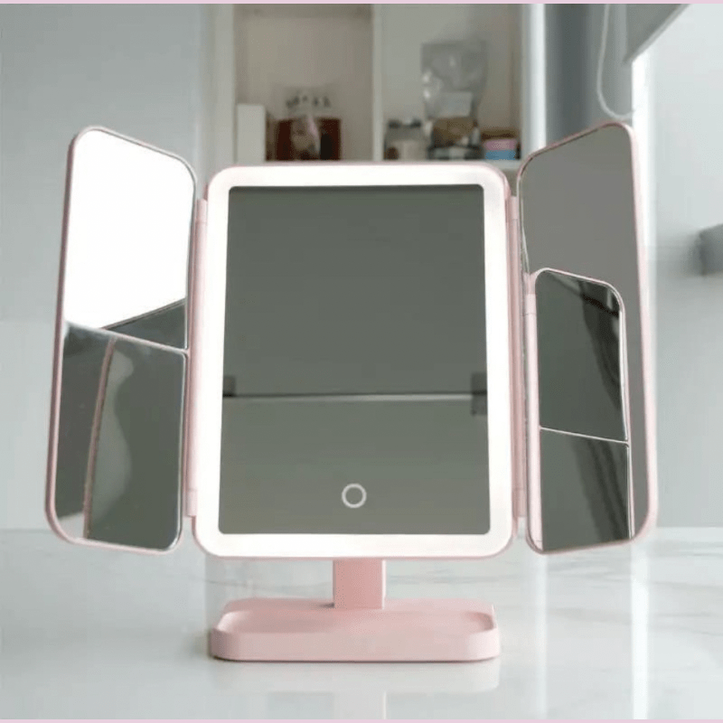 LumiGlow | Elegant Adjustable LED Makeup Mirror with Three Light Colors 2