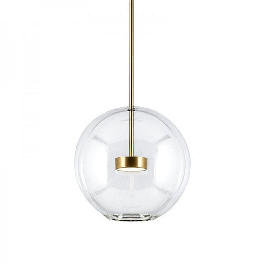Round Glass Pendant Light with Soft Glow - Lusomart