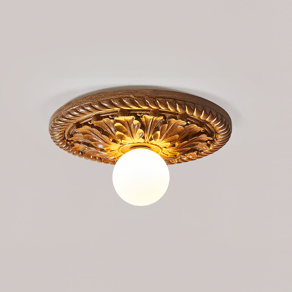 LumièreBlanc | Elegant Cream Relief Ceiling and Wall Lamp 2