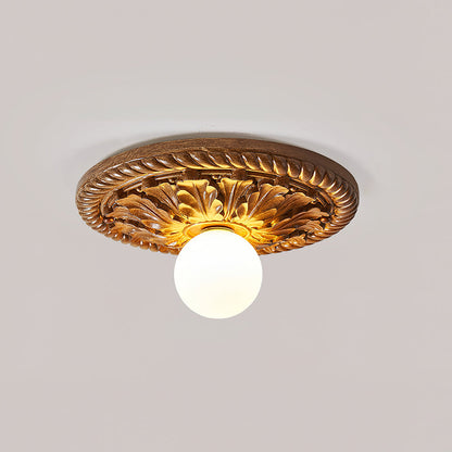 LumièreBlanc | Elegant Cream Relief Ceiling and Wall Lamp 2