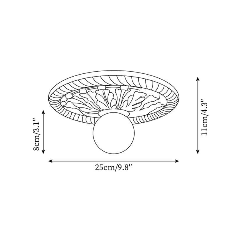 LumièreBlanc | Elegant Cream Relief Ceiling and Wall Lamp 3