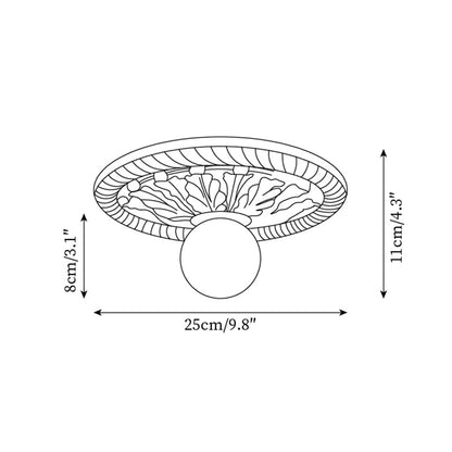 LumièreBlanc | Elegant Cream Relief Ceiling and Wall Lamp 3