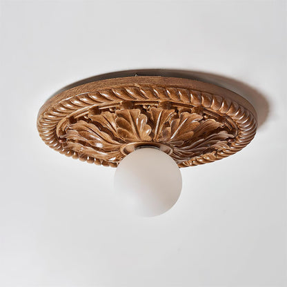 LumièreBlanc | Elegant Cream Relief Ceiling and Wall Lamp 7