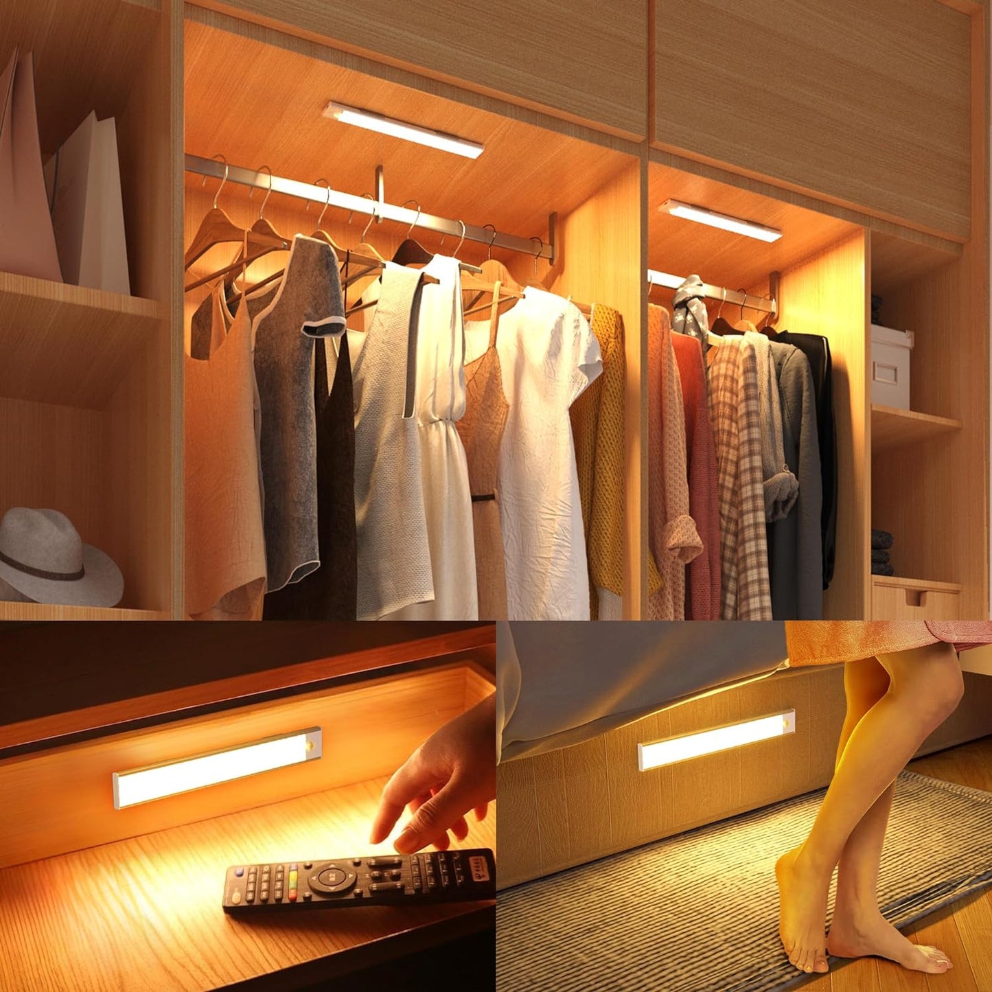 Bright Wireless LED Table Lamp - Motion Sensor & Rechargeable