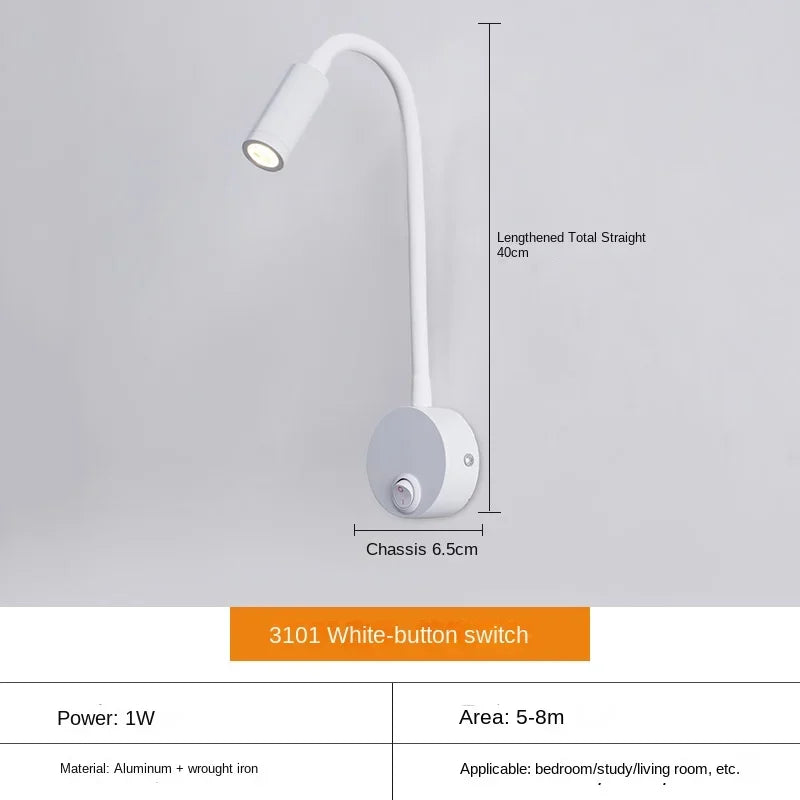 LuminaFlex | Adjustable LED Wall Light for Focused Reading and Workspaces 0