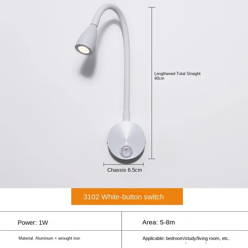 LuminaFlex | Adjustable LED Wall Light for Focused Reading and Workspaces 1