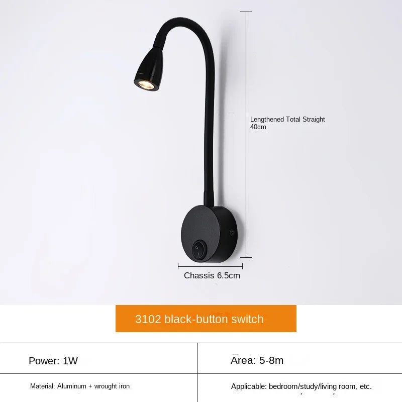 LuminaFlex | Adjustable LED Wall Light for Focused Reading and Workspaces 2