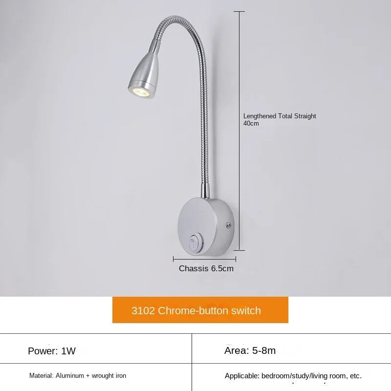 LuminaFlex | Adjustable LED Wall Light for Focused Reading and Workspaces 3