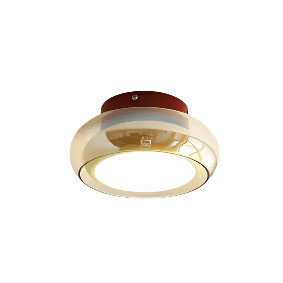 LuminaGlass | Elegant Retro LED Flush Ceiling Light Fixture 1