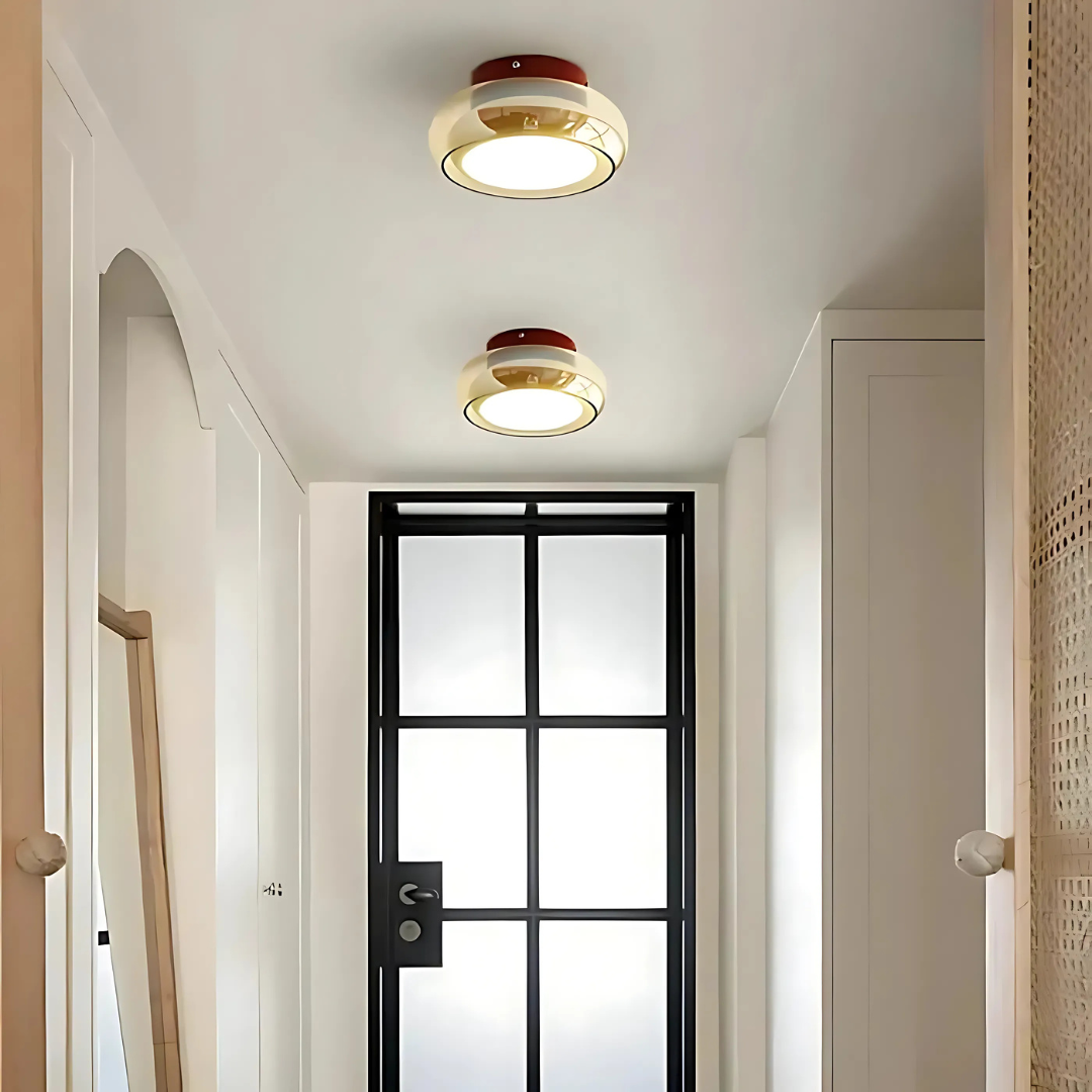 LuminaGlass | Elegant Retro LED Flush Ceiling Light Fixture 2