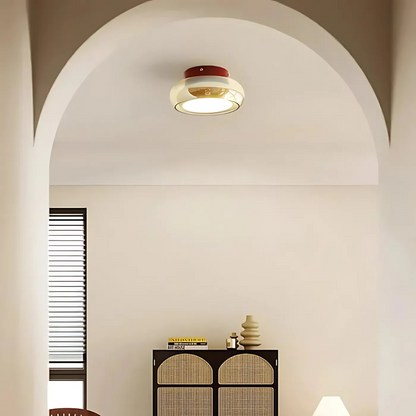 LuminaGlass | Elegant Retro LED Flush Ceiling Light Fixture 4
