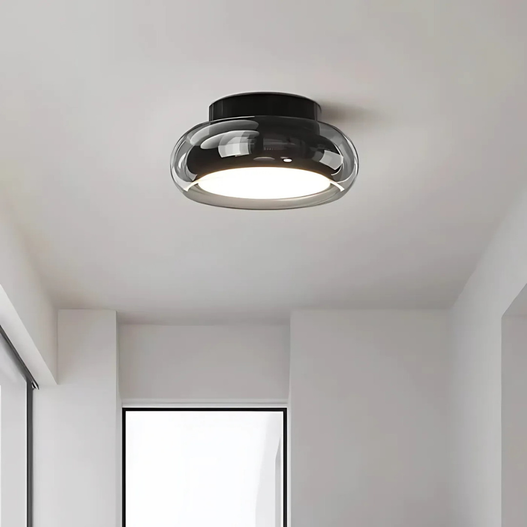 LuminaGlass | Elegant Retro LED Flush Ceiling Light Fixture 5
