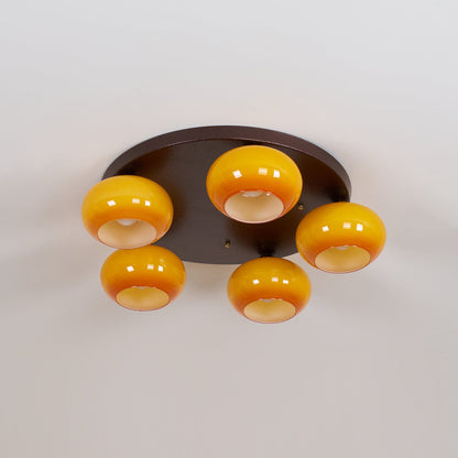 LuminaSphere | Chic Warm 5-Light Flush Mount Ceiling Light Fixture 7