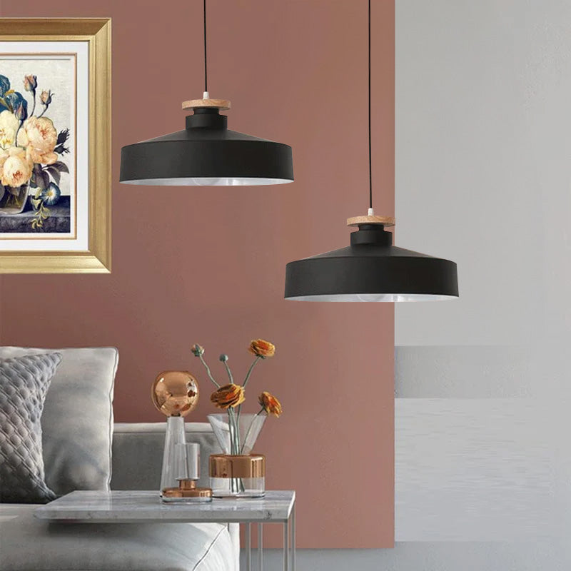 Modern Kitchen Pendant Light with Metal Accent - Lusomart