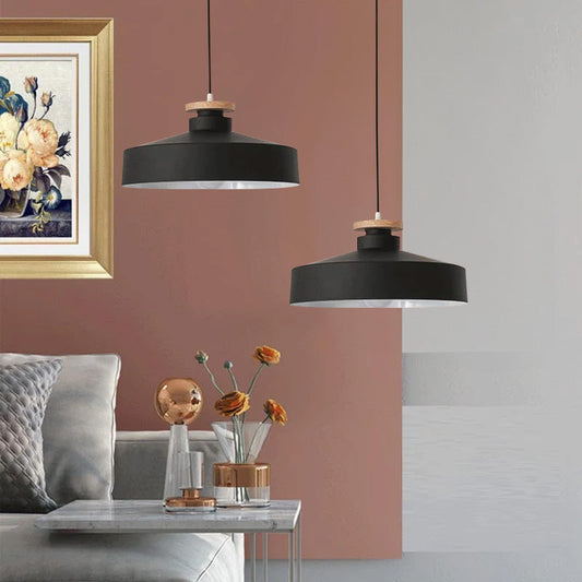 Modern Kitchen Pendant Light with Metal Accent - Lusomart