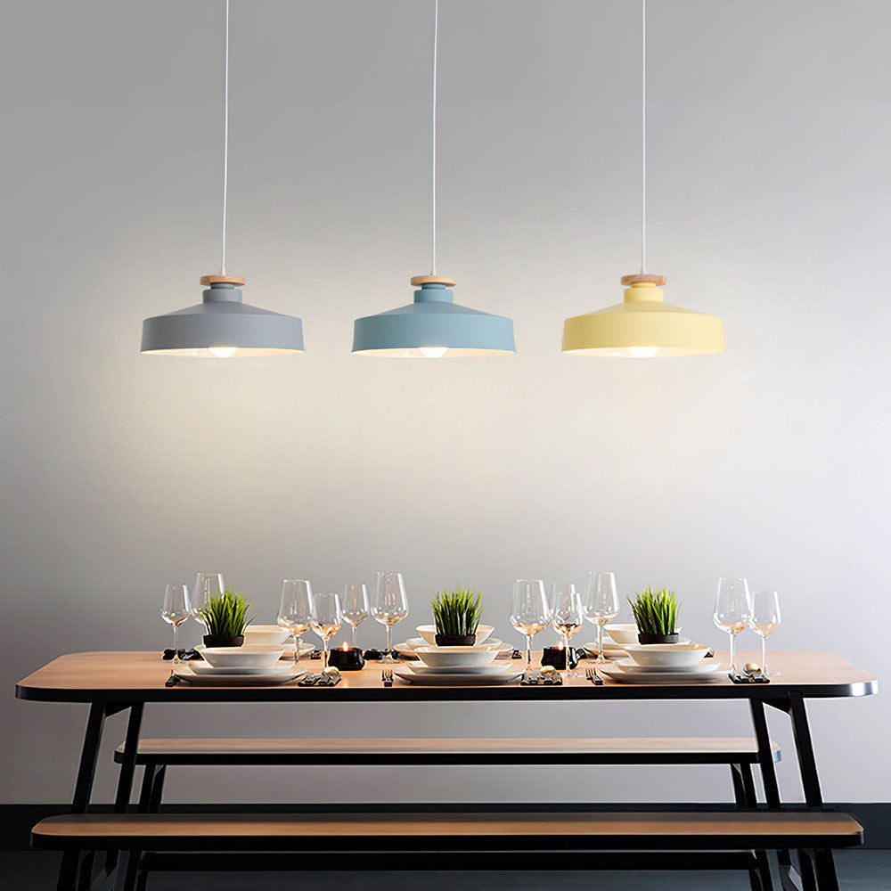 LuminaWood | Elegant Contemporary Kitchen Pendant Lighting with Aluminum Accent 10