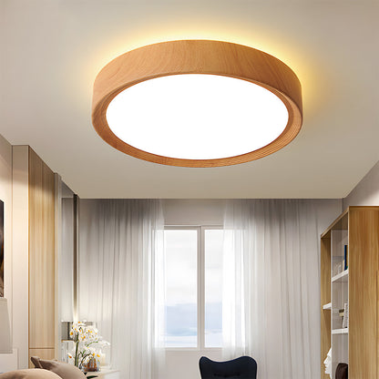 LuminaWood | Elegant Minimalist Round LED Ceiling Light Fixture 1