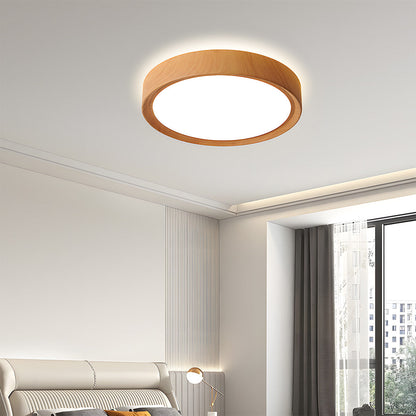 LuminaWood | Elegant Minimalist Round LED Ceiling Light Fixture 10