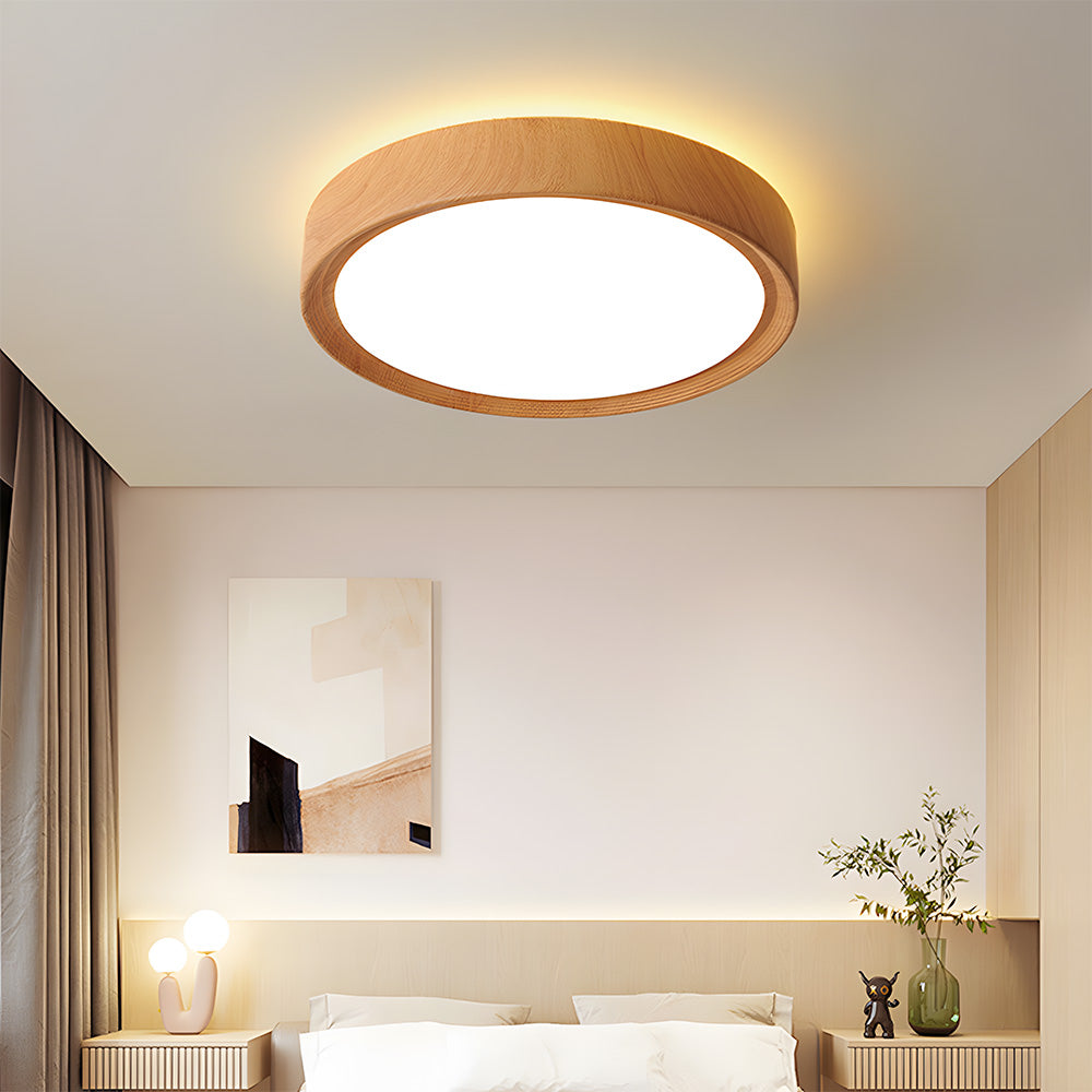 LuminaWood | Elegant Minimalist Round LED Ceiling Light Fixture 11