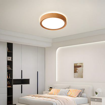 LuminaWood | Elegant Minimalist Round LED Ceiling Light Fixture 2