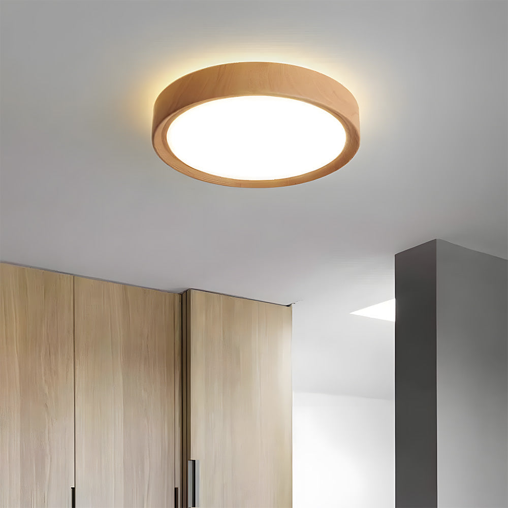 LuminaWood | Elegant Minimalist Round LED Ceiling Light Fixture 3