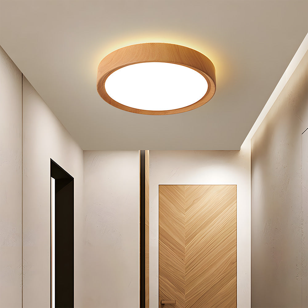 LuminaWood | Elegant Minimalist Round LED Ceiling Light Fixture 7