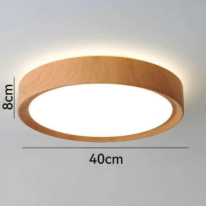LuminaWood | Elegant Minimalist Round LED Ceiling Light Fixture 8