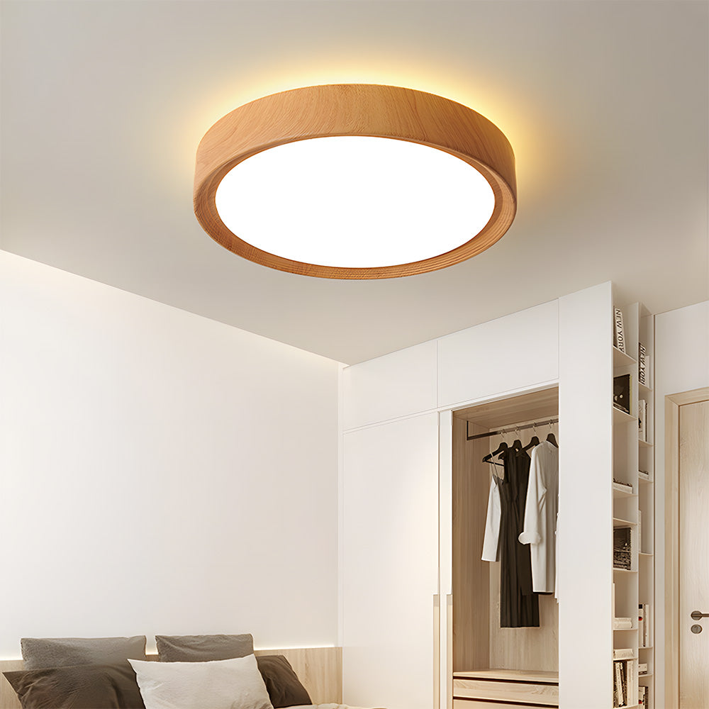 LuminaWood | Elegant Minimalist Round LED Ceiling Light Fixture 9