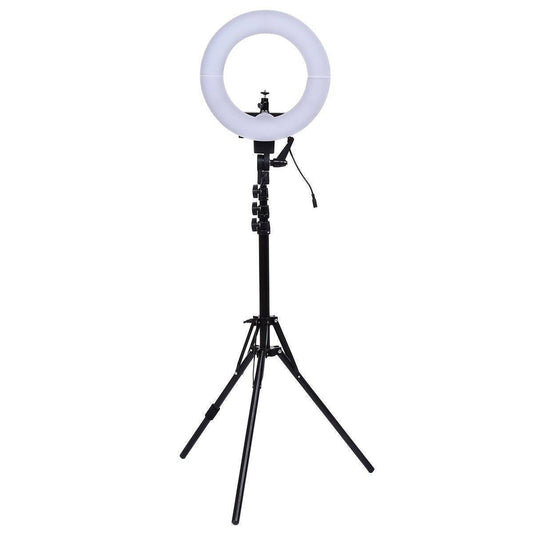Compact Adjustable 12-Inch LED Ring Light Kit - Lusomart